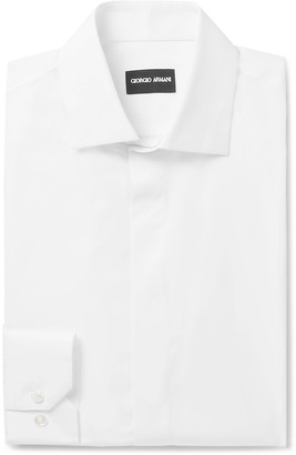 Giorgio Armani White Slim-Fit Cotton Shirt