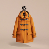 Thumbnail for your product : Burberry Wool Duffle Coat with Check-lined Hood