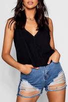 Thumbnail for your product : boohoo Phoebe Button V Front Cami