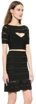 Thumbnail for your product : Herve Leger Lorie Crop Top