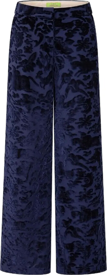 Shanghai Tang Jacquard Velvet Trousers