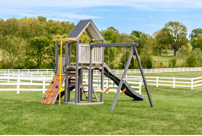 Jack and June Jack & June Haven Cedar Playset With Swings, Slides, And Accessories