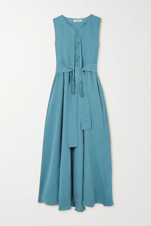 Blue Linen Dress | Shop the world's largest collection of fashion 