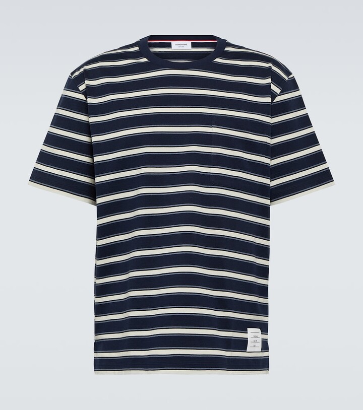 Thom Browne Striped cotton jersey T-shirt
