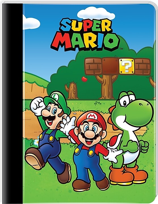 Innovative Designs Super Mario Composition Notebooks, 7.5" x 9.75", Wide Ruled, 100 Sheets, Multicolored (717850MB-SA)