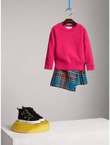 Thumbnail for your product : Burberry Check Cuff Cashmere Sweater