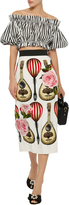 Thumbnail for your product : Dolce & Gabbana Mandolin Print Pencil Skirt
