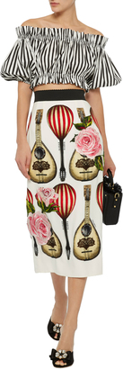 Dolce & Gabbana Mandolin Print Pencil Skirt