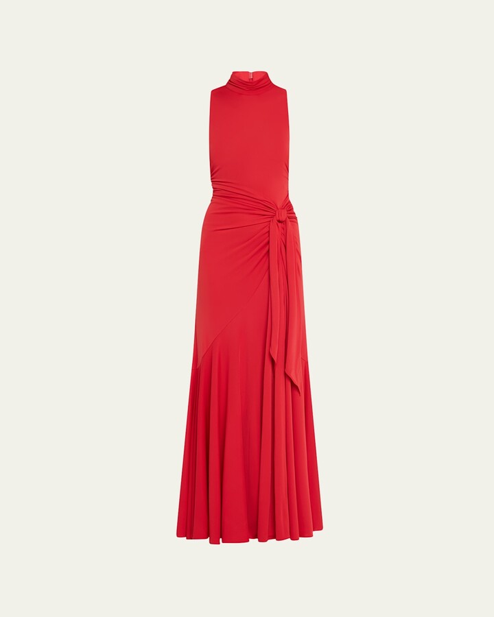 Cinq à Sept Rori Sleeveless Knot Jersey Gown