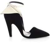 Thumbnail for your product : Calvin Klein Kaiya Winged Suede Ankle-Strap Pumps