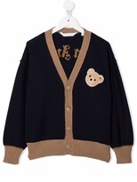 Thumbnail for your product : Palm Angels Kids Teddy Bear Patch Cardigan