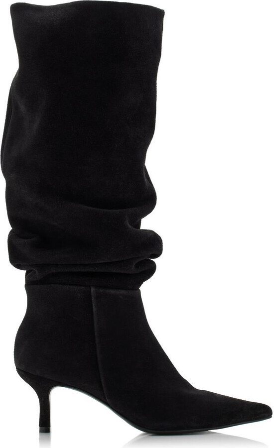 SIMKHAI Jordi Suede Slouch Boot In Black