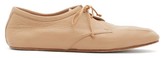 Thumbnail for your product : Gabriela Hearst Luca Grained-leather Jazz Flats - Beige