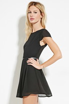Thumbnail for your product : Forever 21 Belted Cap Sleeve Dress