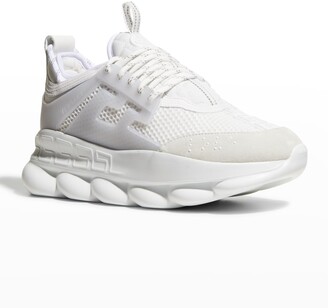 Versace White Chain Reaction Sneakers - ShopStyle