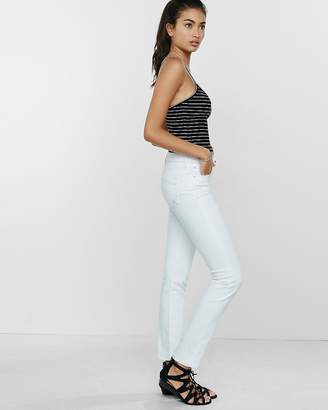 Express Mid Rise White Skinny Jeans