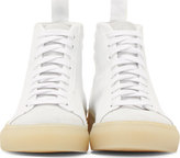 Thumbnail for your product : Damir Doma White Leather Felis High-Top Sneakers