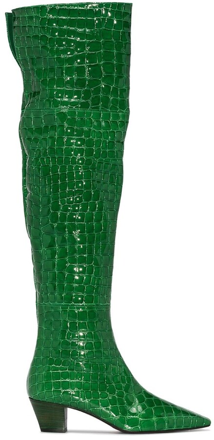 emerald green booties