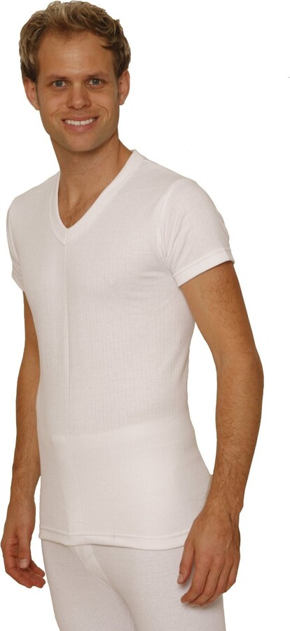 Octave 6 Pack Mens Thermal Underwear Short Sleeve 'V'-Neck T-Shirt