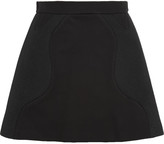 Thumbnail for your product : Neil Barrett Bonded jersey and mesh mini skirt