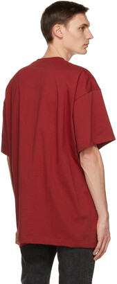 John Lawrence Sullivan Red Oversized Print T-Shirt