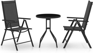 Latitude Run 3 Piece Bistro Set Aluminum and PVC-coated polyester