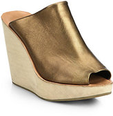 Thumbnail for your product : Rachel Comey Metallic Leather Wedge Sandals
