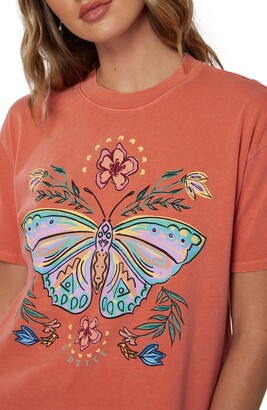 O'Neill Jolene Butterfly Cotton Graphic Tee