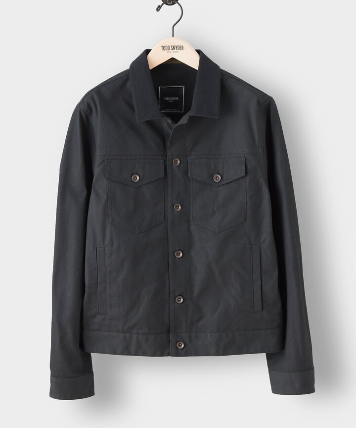 Todd Snyder English Waxed Dylan Jacket in Black - ShopStyle