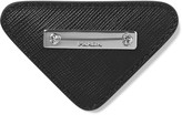Thumbnail for your product : Prada Saffiano Leather, Steel And Enamel Pin Badge