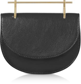 M2Malletier Black Leather Mini Half Moon Bag