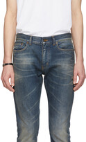 Thumbnail for your product : Saint Laurent Blue Skinny 5 Pocket Low Jeans