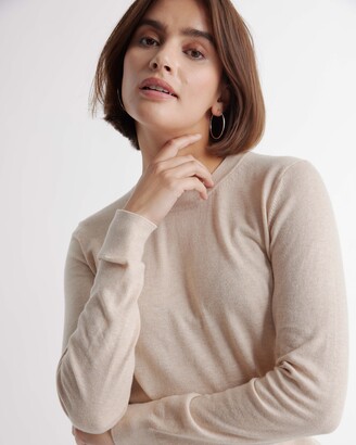 Quince Lightweight Cotton Cashmere Crew Sweater