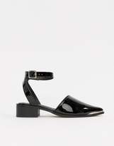 Thumbnail for your product : ASOS Design DESIGN Mamba pointed flat shoes