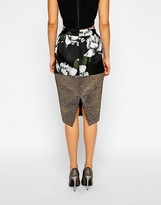 Thumbnail for your product : ASOS Pencil Skirt In Mixed Print And Jacquard