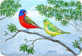 Dovecove Pair of Buntings Bath Mat