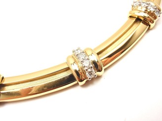 Tiffany & Co. 18K Yellow Gold Platinum Set Diamond Atlas Necklace