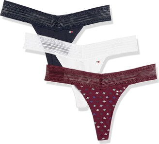 Tommy Hilfiger womens Underwear Classic Cotton Logoband Panties 7 Pack Thong  Panties - ShopStyle
