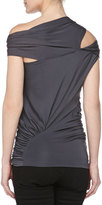 Thumbnail for your product : Donna Karan Off-the-Shoulder Ruched Top, Carbon