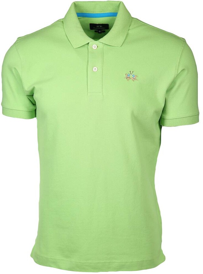 lime green polo shirt