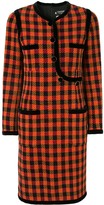 Thumbnail for your product : Chanel Pre Owned 1985-1993 Check-Pattern Long-Sleeve Dress