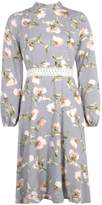Thumbnail for your product : boohoo Zena Floral Open Back Midi Skater Dress