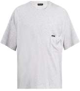 Thumbnail for your product : Balenciaga Oversized Logo Print Cotton Jersey T Shirt - Mens - Grey