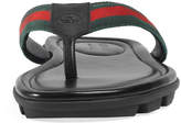 Thumbnail for your product : Gucci Web & Leather Thong Sandals