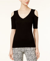 Thumbnail for your product : Bar III Ribbed Cold-Shoulder Top, Created for Macy's