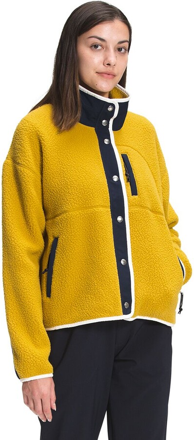 yellow fleece jacket