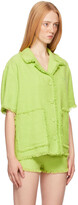 Thumbnail for your product : MSGM Green Tweed Solid Color Short Sleeve Shirt