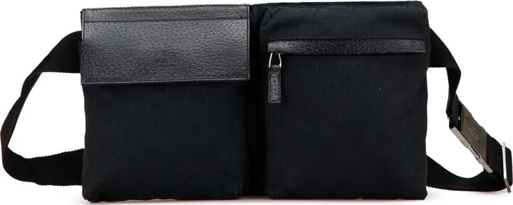 2000-2015 GG Canvas Double Pocket belt bag