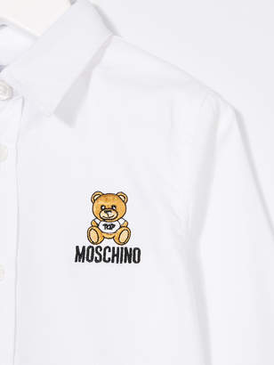 Moschino Kids Teddy embroidered shirt