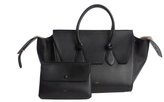 Thumbnail for your product : Celine black leather 'Knot' bag with matching pouchette